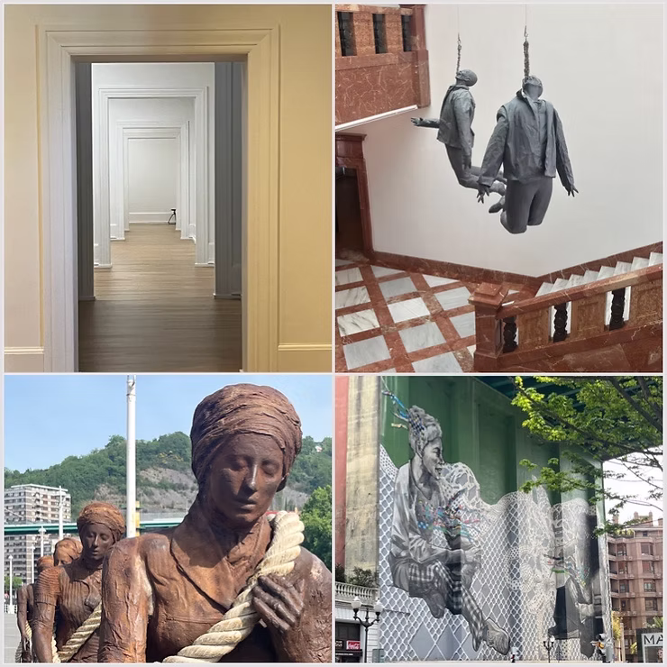 Landschaft Nordspanien, Jakobsweg, Camino del Norte, Bilbao, Kunst, Straßenkunst