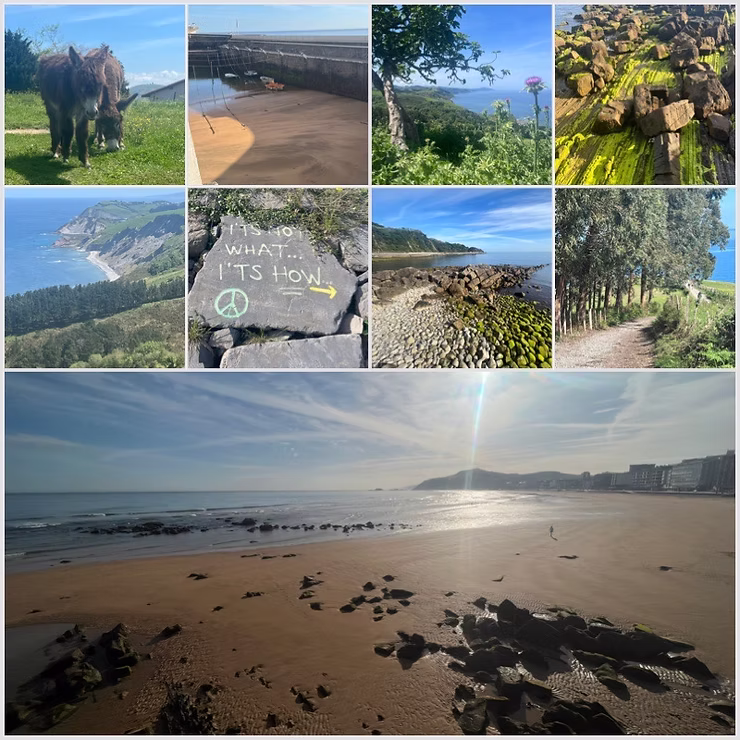 Landschaft Nordspanien, Jakobsweg, Camino del orte, Zarautz, Itxaspe
